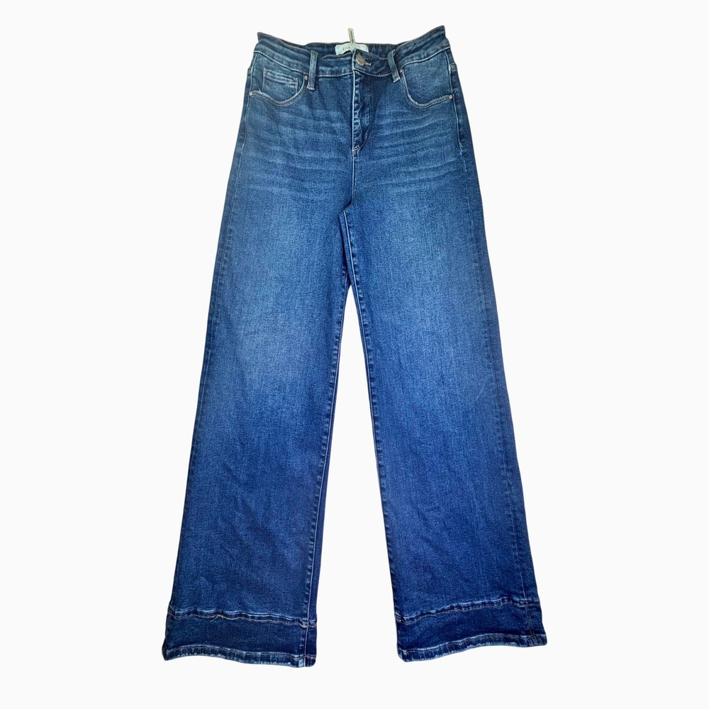 Risen Los Angeles Wide Leg High Rise Jeans Medium Wash Blue Size 9/29 PW21046